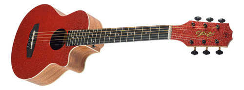 Violão Seizi Fun Panda Aço Acústico Cor Lava Red Sparkle Orientação Da Mão Destro