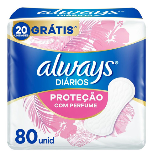 Always protetor diário com perfume 80 unidades