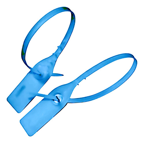 Cincho De Seguridad Foliado 30cm Azul 100pz Adir 12691 Azul