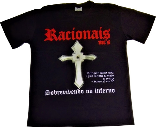Camiseta - Racionais Mc's - Sobrevivendo No Inferno | MercadoLivre
