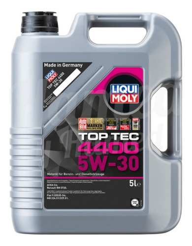 Aceite Liqui Moly Top Tec 4400 5w-30 5l