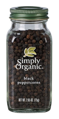 Simply Organic Pimienta Negra Entera 75g