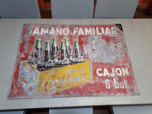 Cartel Coca Cola Original Chapa Pintada En Excelente Estado
