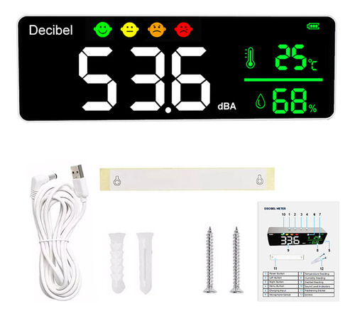 Instrumento De Medición De Ruido Digital De Temperatura 3 En