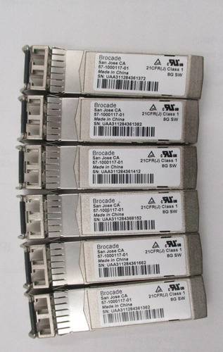 Lot Of 6 Brocade Xbr-000163 8gb Sfp+ Mmf 850nm Transceiv LLG