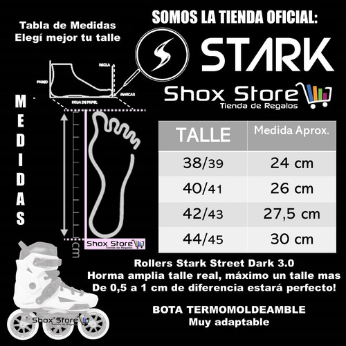 Rollers Stark Street Dark 3.0 Profesional Velocidad 3x 110mm