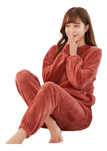 Conjunto Pijama Polar Invierno Unisex Felpa Frío Abrigo