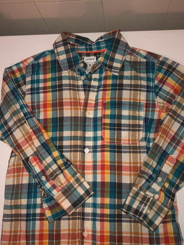 Camisa De Vestir Para Niño M/l Talla 8. Marca Carter´s 