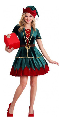 Disfraz De Elfo Para Mujer Adulta, Ideal Para Navidad