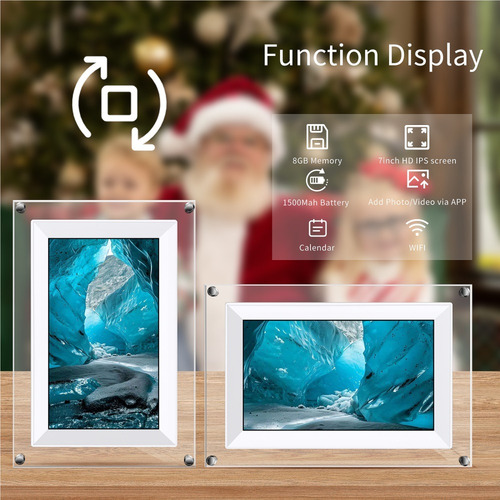 7 Acrílico Digital Photo Frame Picture Player