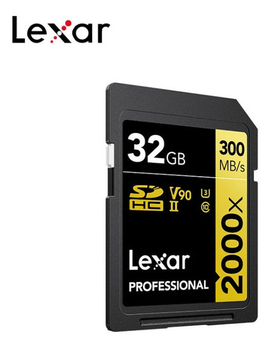 Tarjeta de memoria Lexar 32gb 2000x UHS-II SDHC V90 300 MB/s