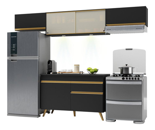Cozinha Compacta 4pç C/ Leds Mp2023 Veneza Up Multimóveis Pt