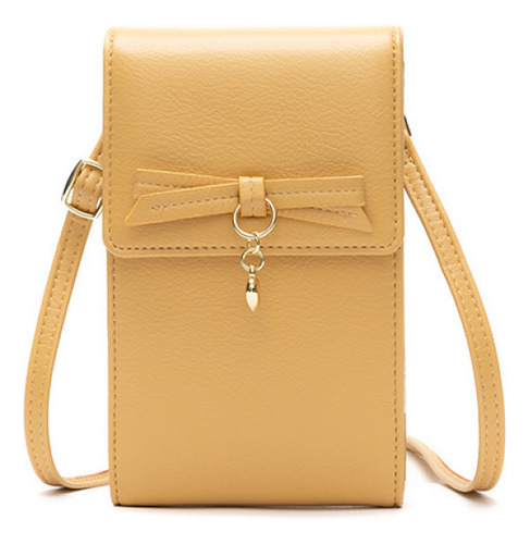 Bolso De Hombro Multifuncional Pu Lady De Color Sólido