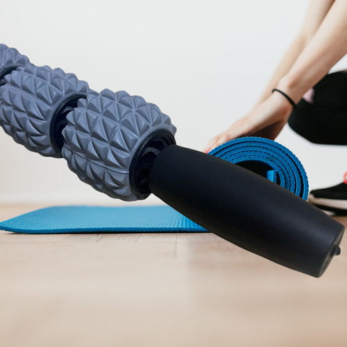 Barra Stick Masajeadora Proyec Funcional Pilates Yoga Gris Oscuro