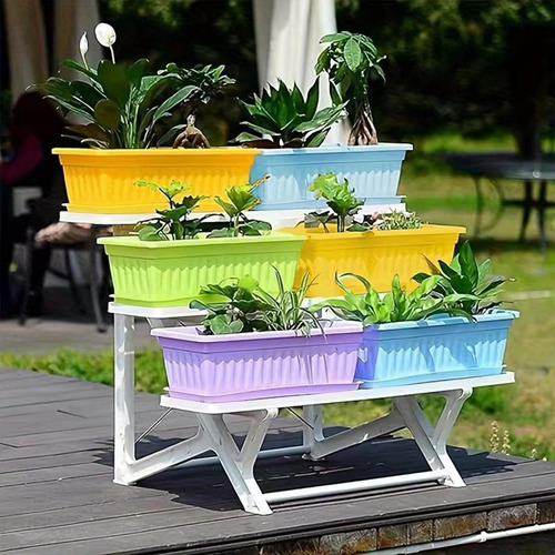 Caja De Ventana De Flores Plantador Home Rojo