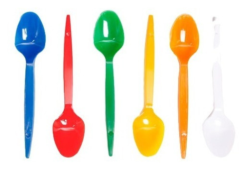 Cucharita Sundae Color Plastica X 100 . Oferton