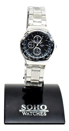 Reloj Pulsera Dama Analogo Metal Sumergible Soho Ch055 Cuota