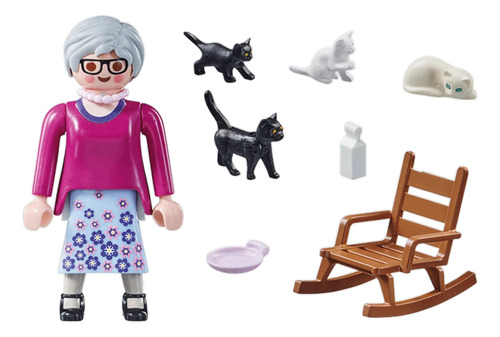 Playmobil Special Plus 71172 Abuela Con Gatos