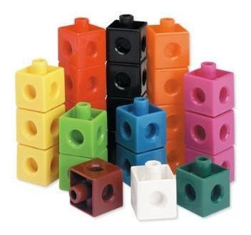 Cubos Multiencaje Set De 100 En Caja Plástica