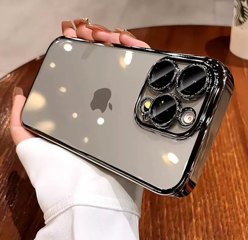 Capa Para iPhone 16 Pro Max Titânio Natural Proteção Câmera