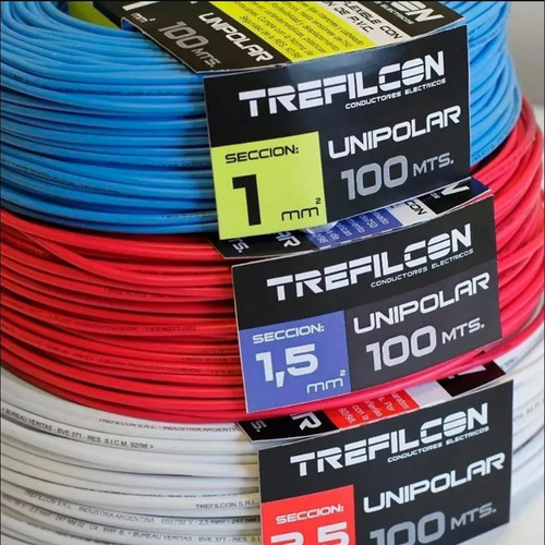 Imagen 5 de 10 de Cable Unipolar Trefilcon 1.5 Mm Normalizado Rollo 100 Metros