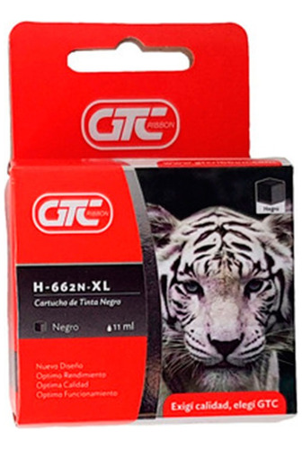 Cartucho Para Impresora Gtc 662xl Negro 11ml Megasoft