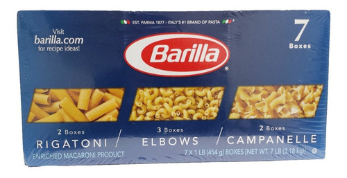 Pasta Corta 7 Pack  3.18 Kgrs Barilla