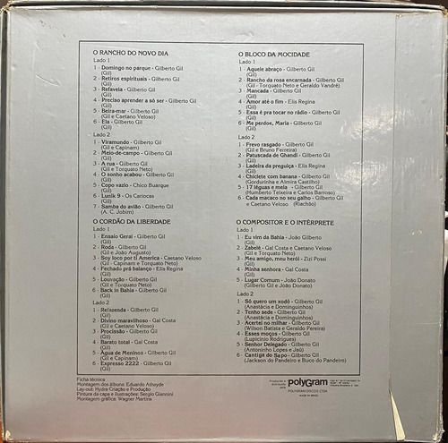 Disco 4 Lp - Gilberto Gil / El Cordón De La Libertad (Usado)