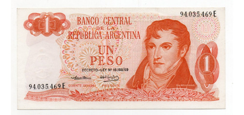 Argentina Billete 1 Peso Ley Bottero 2318 Sin Circular