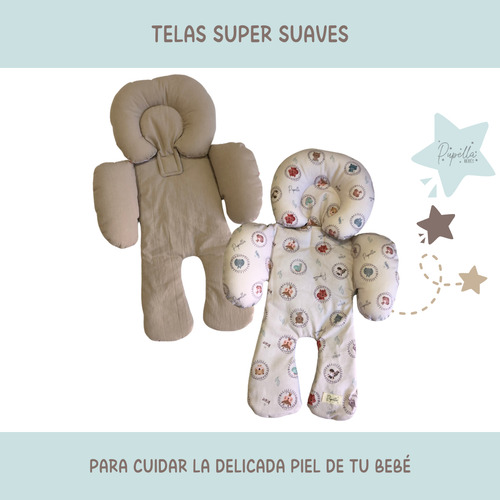 Reductor Huevito Bebe Cochecito Universal Reversible Algodon Caritas