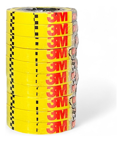 Fita Crepe 3m Alta Performance 16mm X 40m Amarela - 20 Unid.
