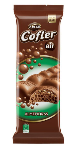 Imagen 1 de 1 de Chocolate Con Almendras Cofler Aire X100g
