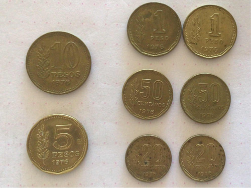 Set Monedas 1976 Argentina