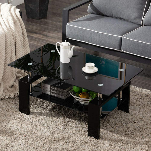 Mesa De Café Moderna De Cristal Mesa De Cóctel De Vidrio Con