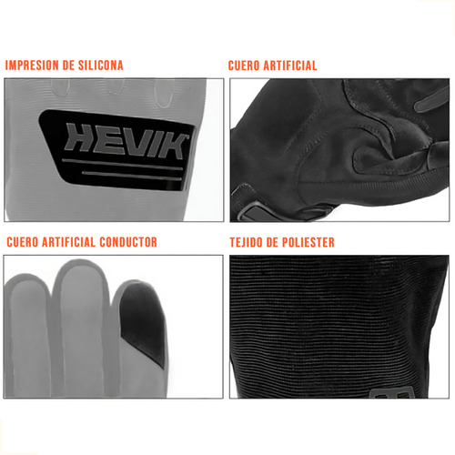 Guante Moto Con Protecciones - Hombre - Negro/negro