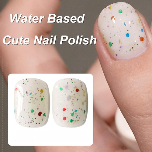 Esmalte De Uñas De Confeti, Bonito Esmalte De Uñas A Base De