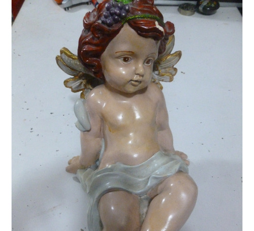 Angelito De Ceramica Estatua,figura.pintado,oby Mercado Hnos