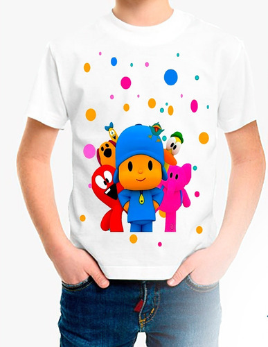 Polera Estampada Pocoyo 100%algodón Unisex Exclusivo C-101