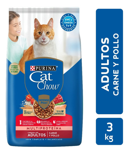 Cat Chow Adulto Carne 3 Kg