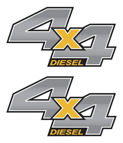 Par Adesivo Emblema Troller 4x4 Diesel Troller 2013 À 2015 Cor PADRÃO