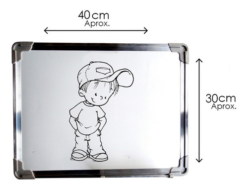 Pizarra Magnetica 30x40 Niños Adulto Con Apoyo Para Plumones