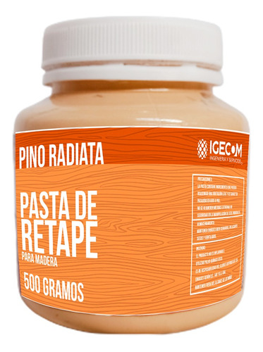 Pasta De Retape Pino Radiata 500 Gr Para Madera