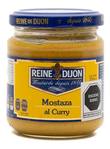 Mostaza Reine De Dijon Al Curry 200g