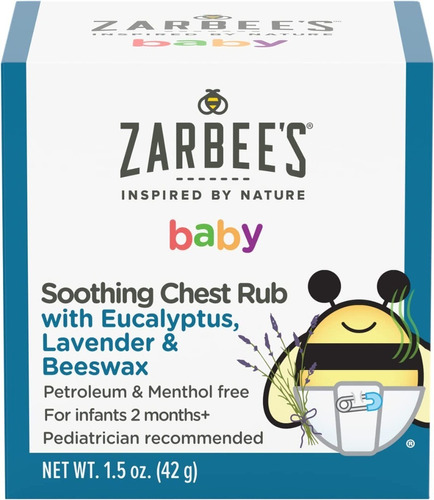 Zarbee's Naturals Frotador De Pecho Para Niños 1.5 Onzas