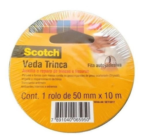 Fita Veda Trinca Scotch 3m Rolo 10 Metros X 5 Cm (50mm)