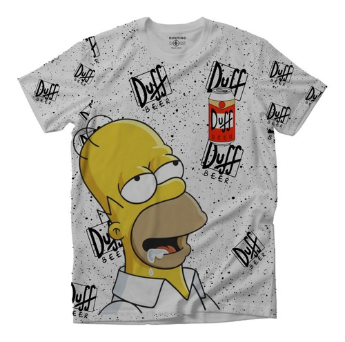 Playera Hombre Cerveza Duff Los Simpson Homero Camiseta Moda