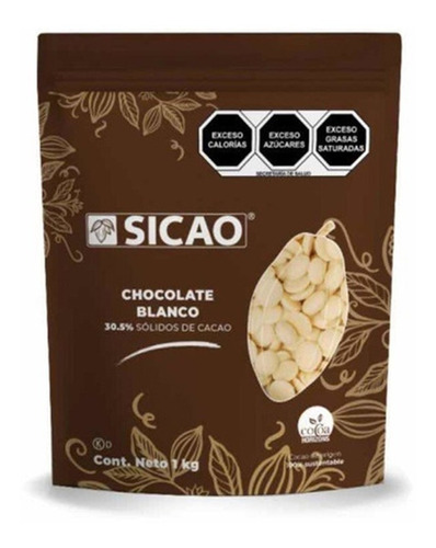 Chocolate 1 K Sicao Callebaut Reposteria Blanco