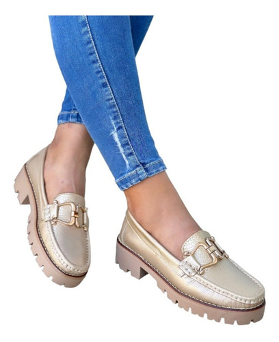 100 % Cuero Mocasín Calzado Casual Para Damas