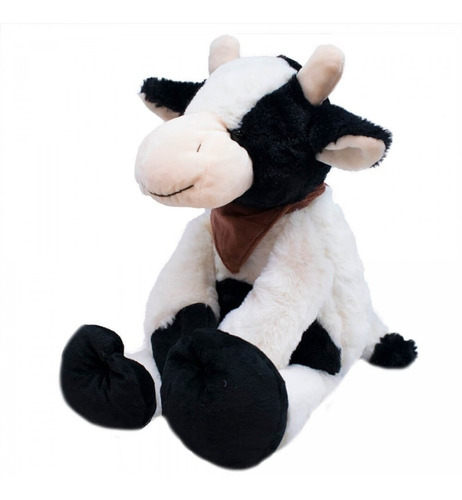 Vaca De Pelúcia Com Lenço No Pescoço Presente Fofinho 32 Cm