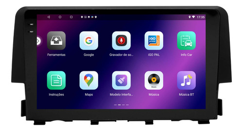 Multimidia Honda Civic G10 17/21 Android 14 2gb Carplay 9p